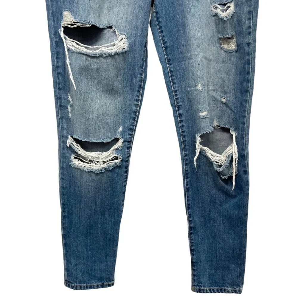 Sincerely Jules Distressed Blue Denim Skinny Jeans 30 - Picture 4 of 11
